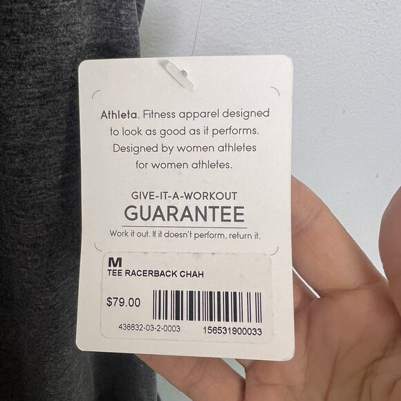 NWT Athleta racerback tank dress side ruching & padding Gray Sz M Boho Casual - Picture 8 of 12